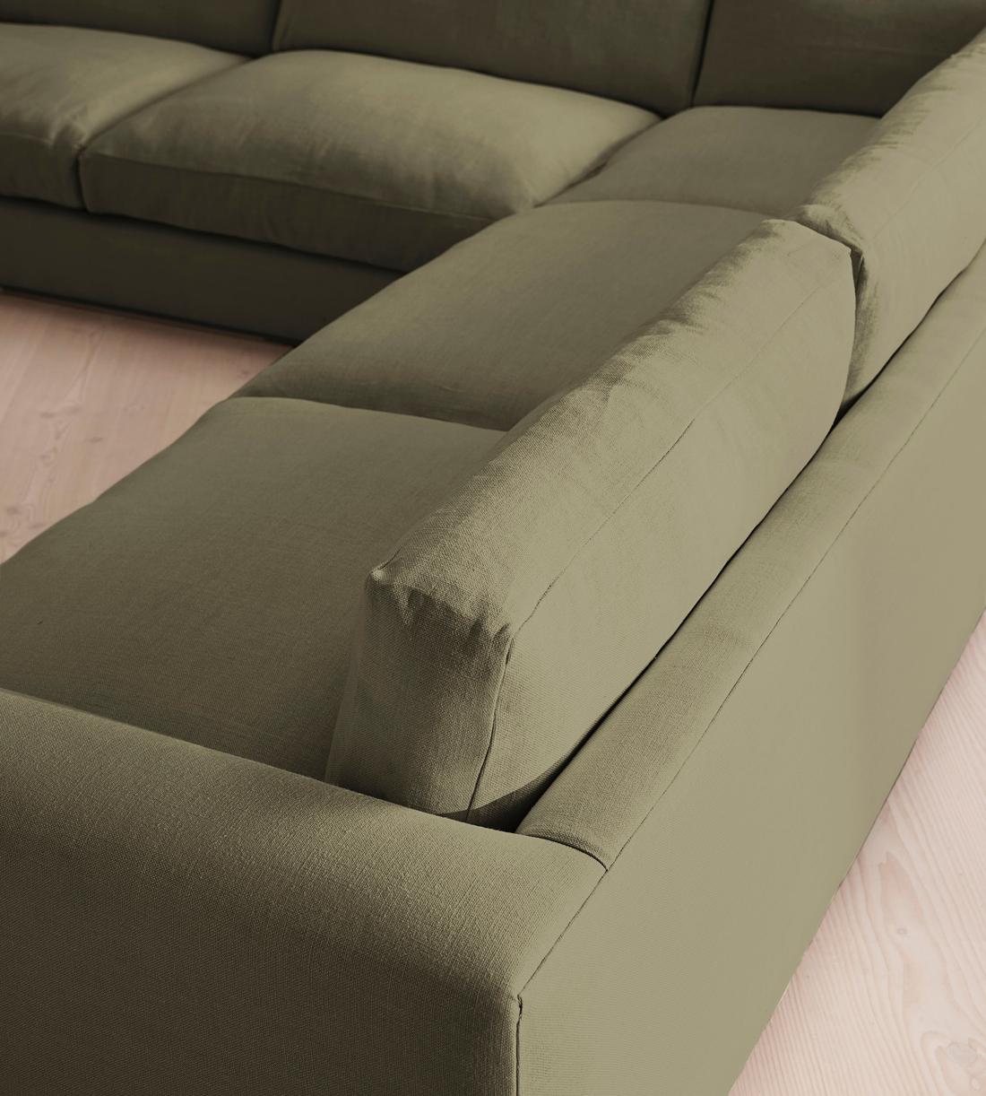Mossley Corner Sofa - Linen - Sage - US - Images - Image 4