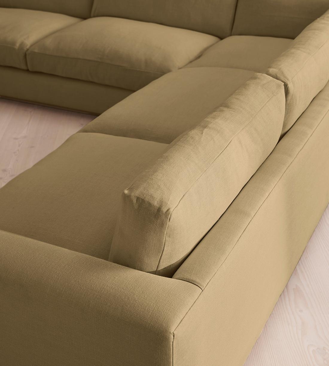 Mossley Corner Sofa - Linen - Wheat - Images - Image 4