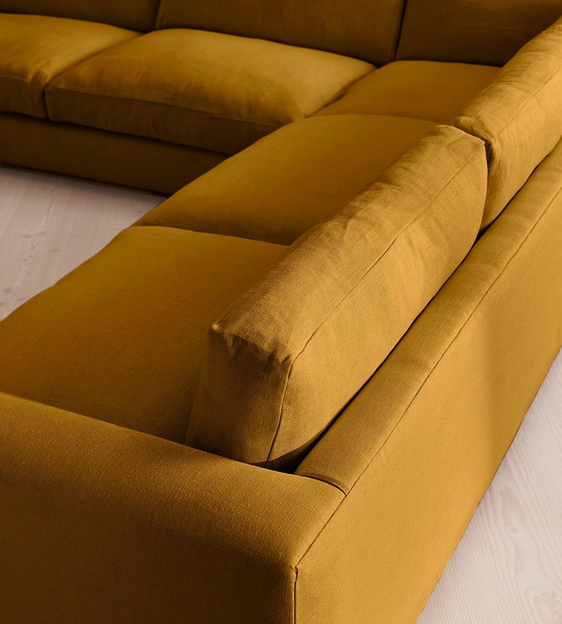 Mossley Corner Sofa - Linen - Turmeric - UK - Images - Image 4