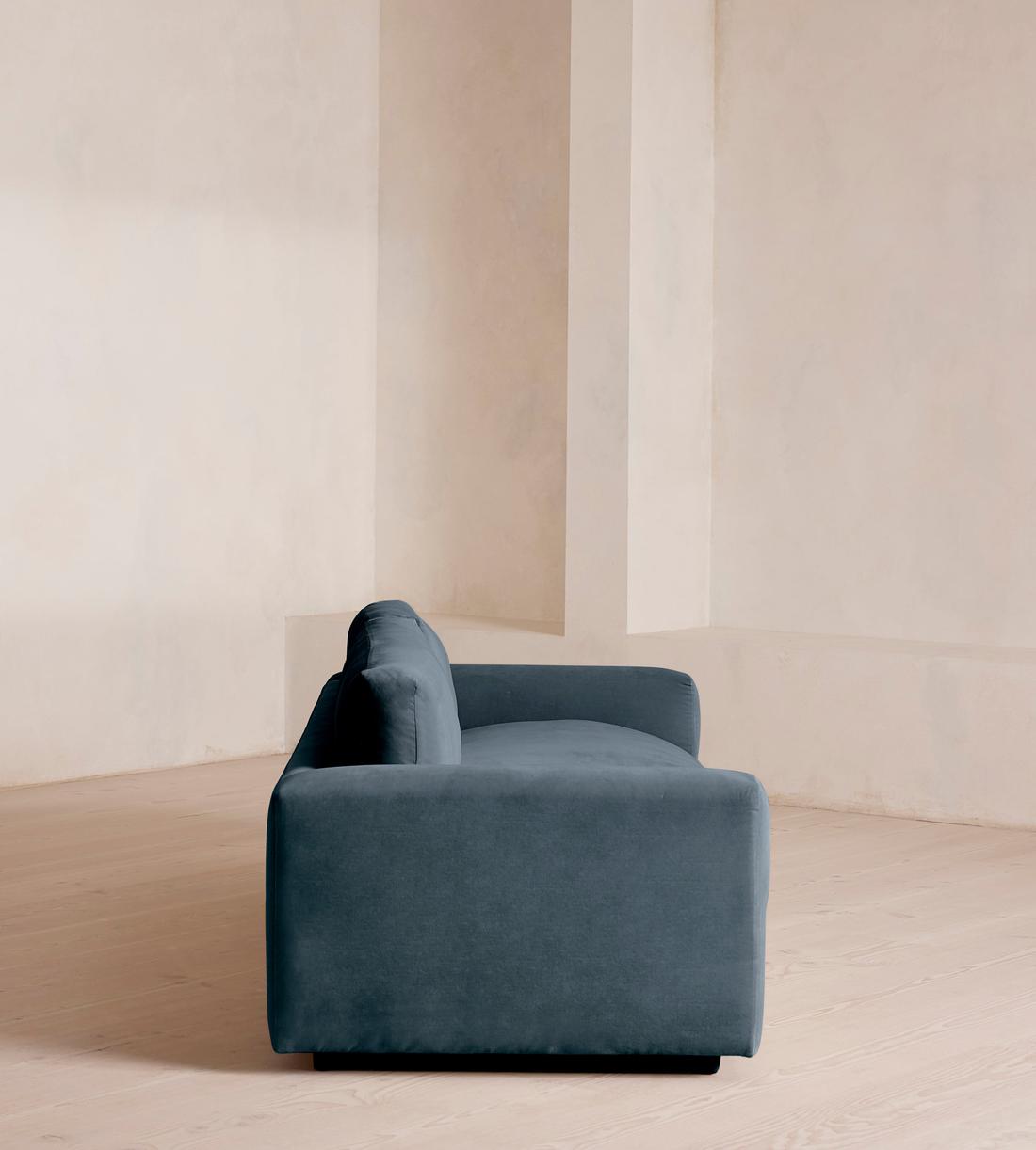 Mossley Three Seater Sofa - Velvet - Grey Blue - US - Images - Image 3