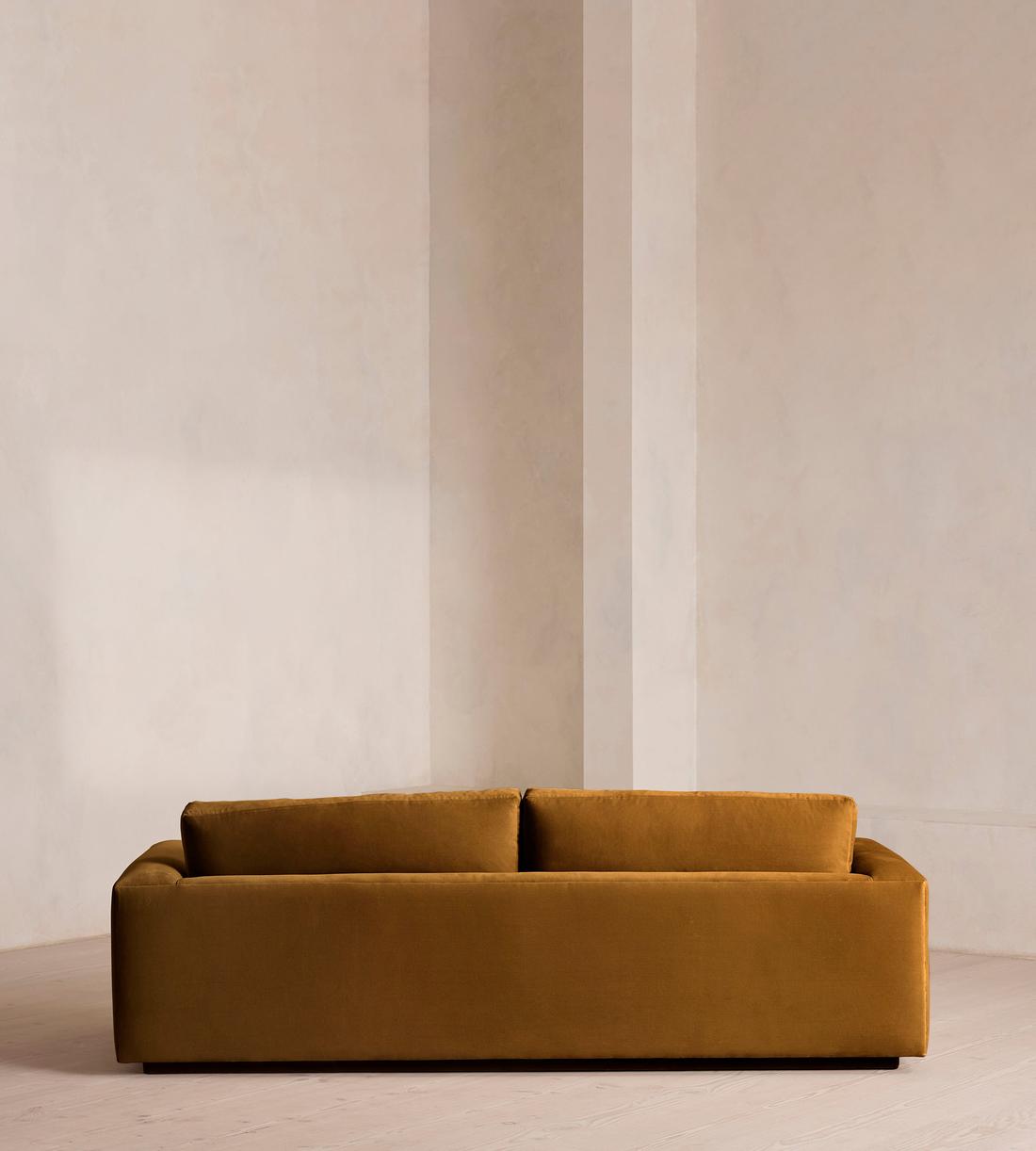 Mossley Three Seater Sofa - Velvet - Mustard - US - Images - Image 4