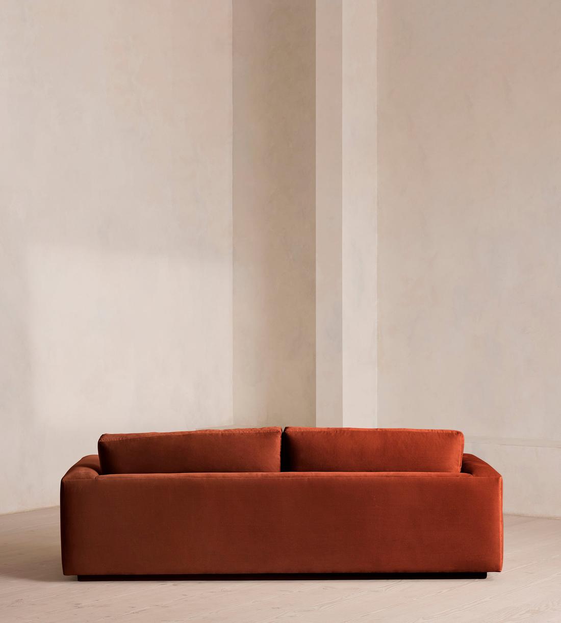 Mossley Three Seater Sofa - Velvet - Rust - US - Images - Image 4