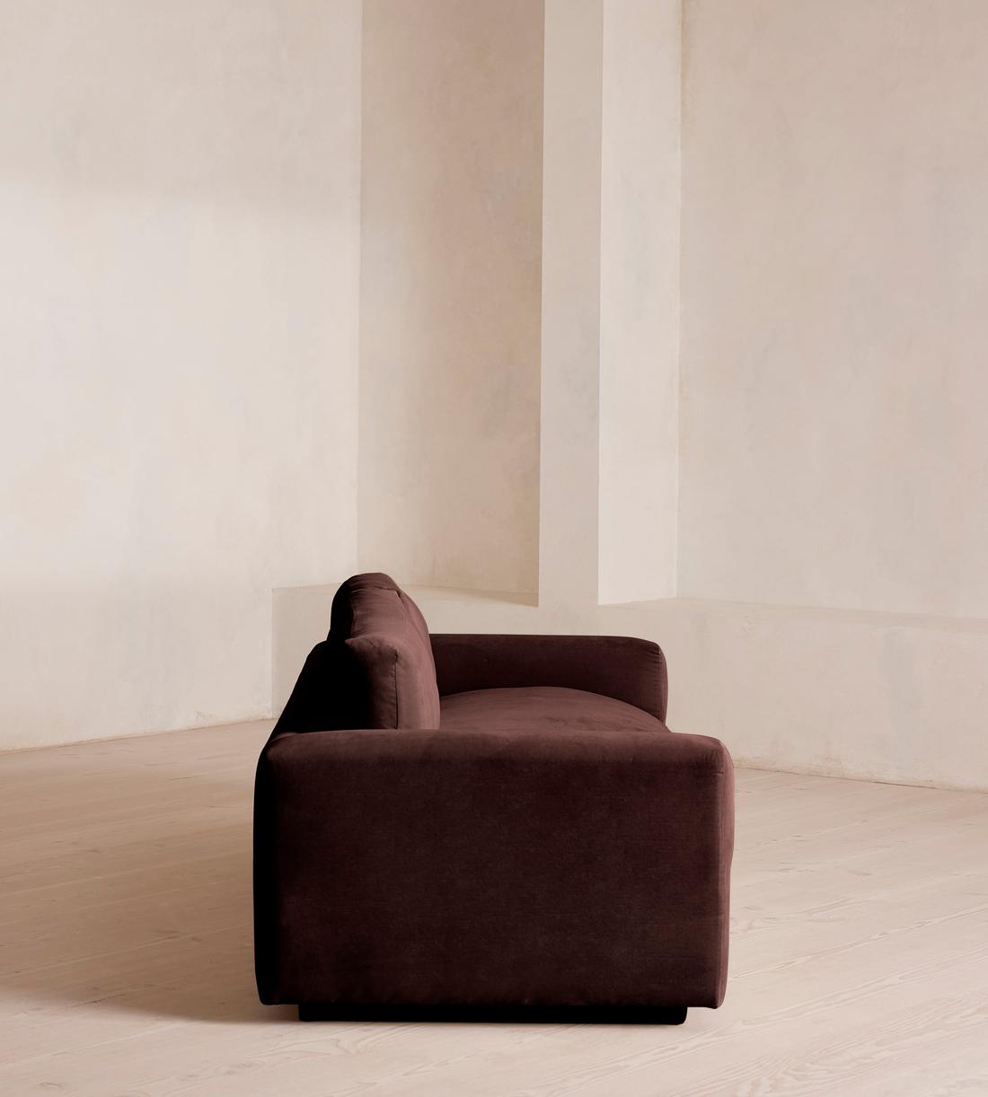 Mossley Three Seater Sofa - Velvet - Aubergine - UK - Images - Image 3