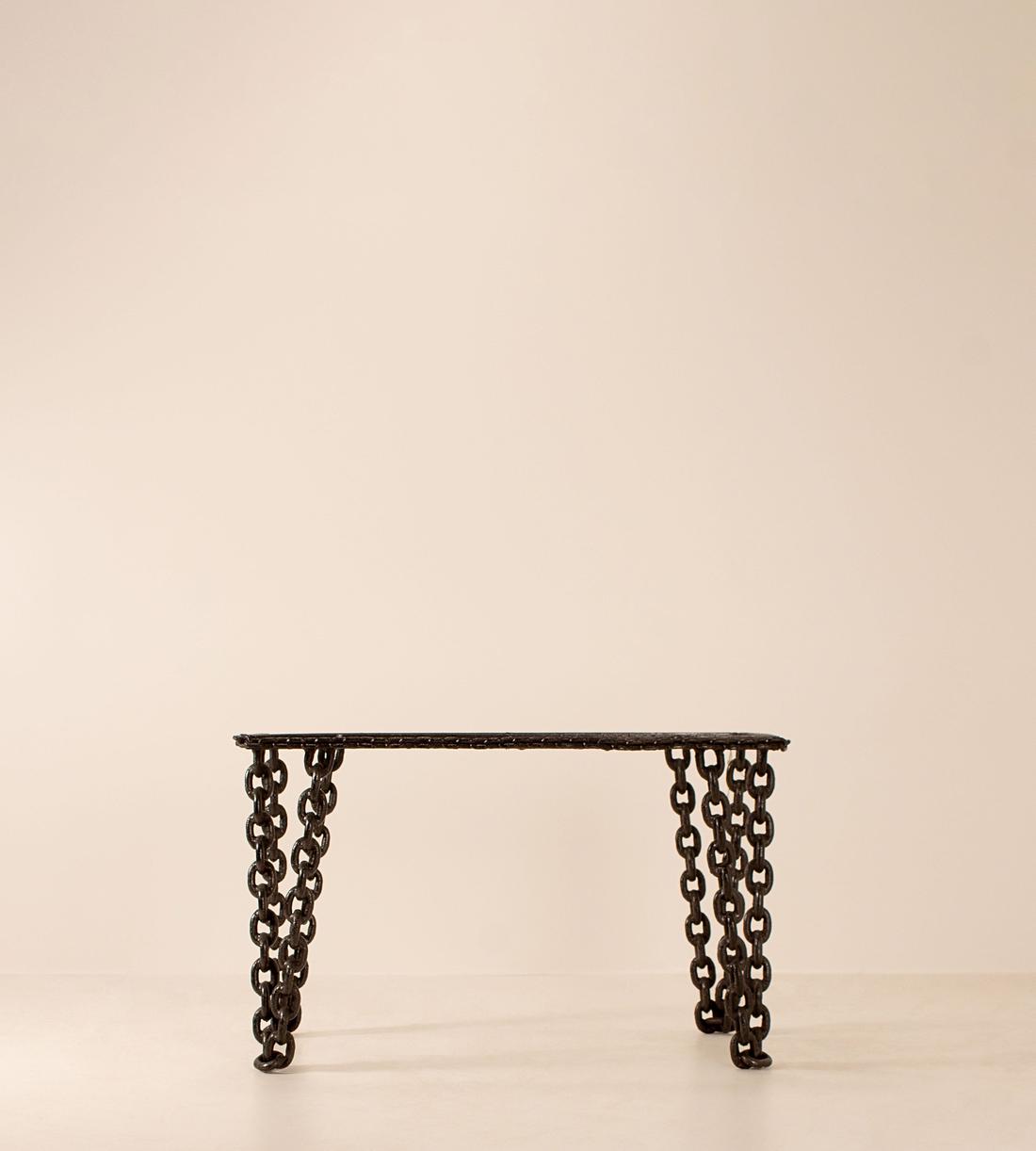 Vintage Rope Chain Coffee Table - Glass - Listing - Image 1