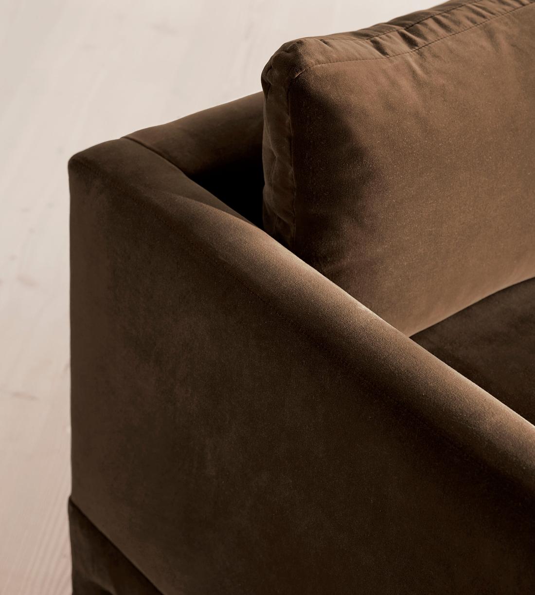 Ashford Three Seater - Sofa - Velvet - Chocolate - Images - Image 5