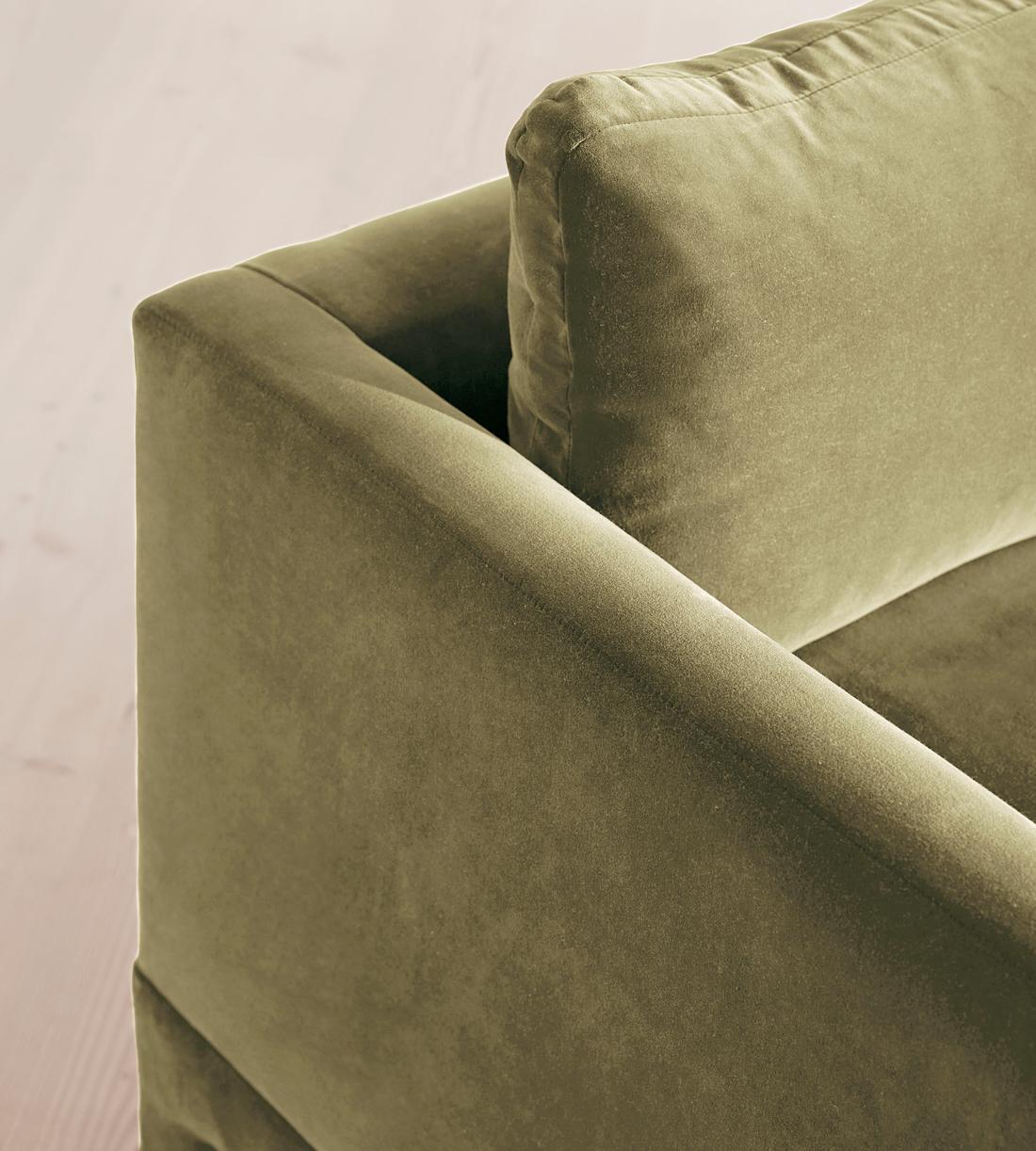 Ashford Three Seater Sofa - Velvet - Lichen - Images - Image 6