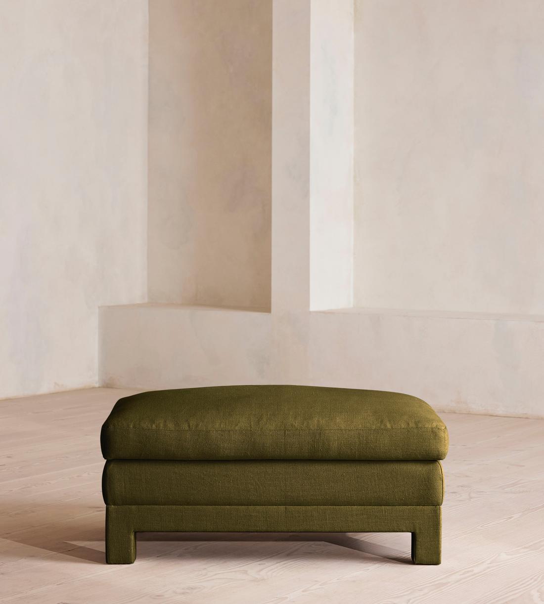 Ashford Ottoman - Linen - Olive - Listing - Image 2