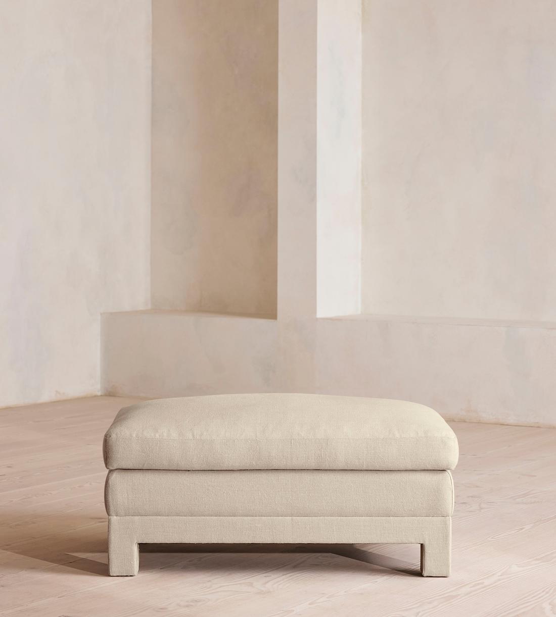 Ashford Ottoman - Linen - Bisque - Listing - Image 2