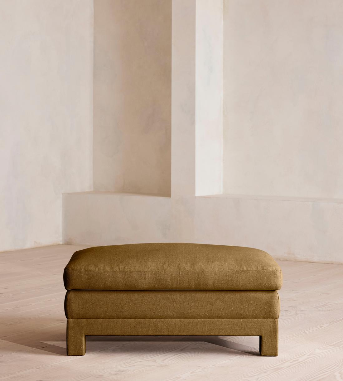 Ashford Ottoman - Linen - Ochre - Listing - Image 2