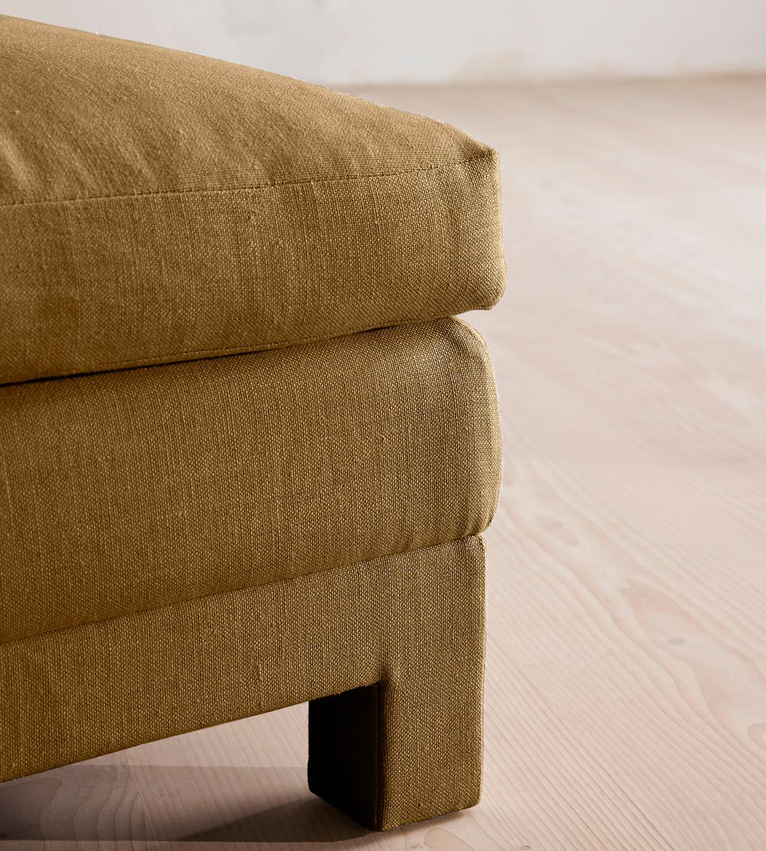 Ashford Ottoman - Linen - Ochre - Images - Image 4