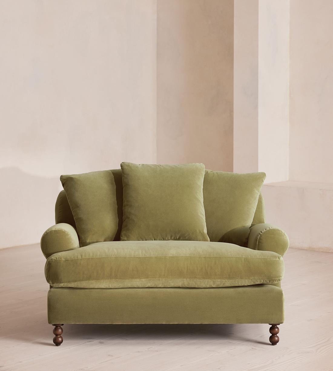 Audrey Loveseat - Velvet - Lichen - US - Listing - Image 2