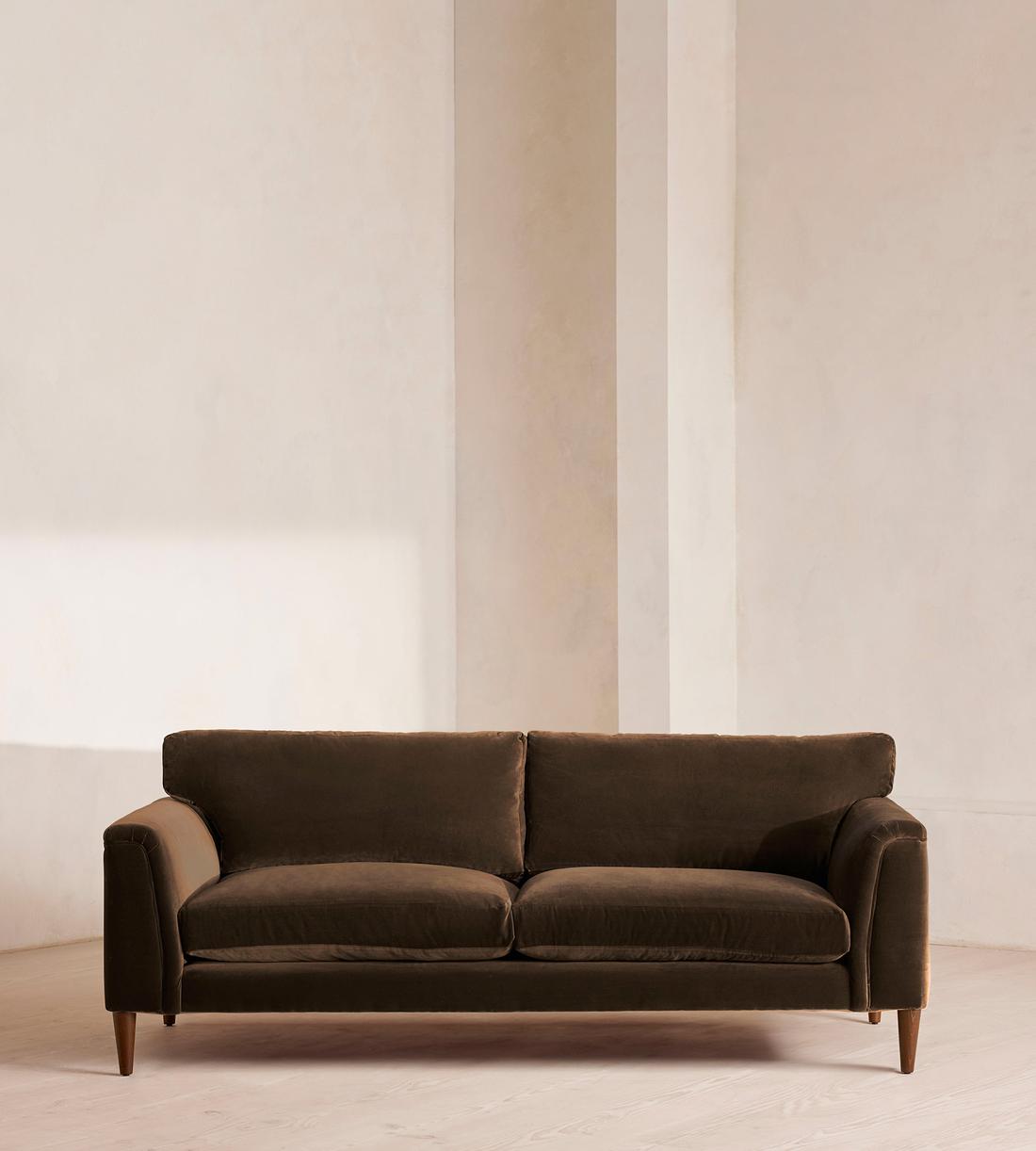Reya Three Seater - Sofa - Velvet - Chocolate - Listing - Image 1
