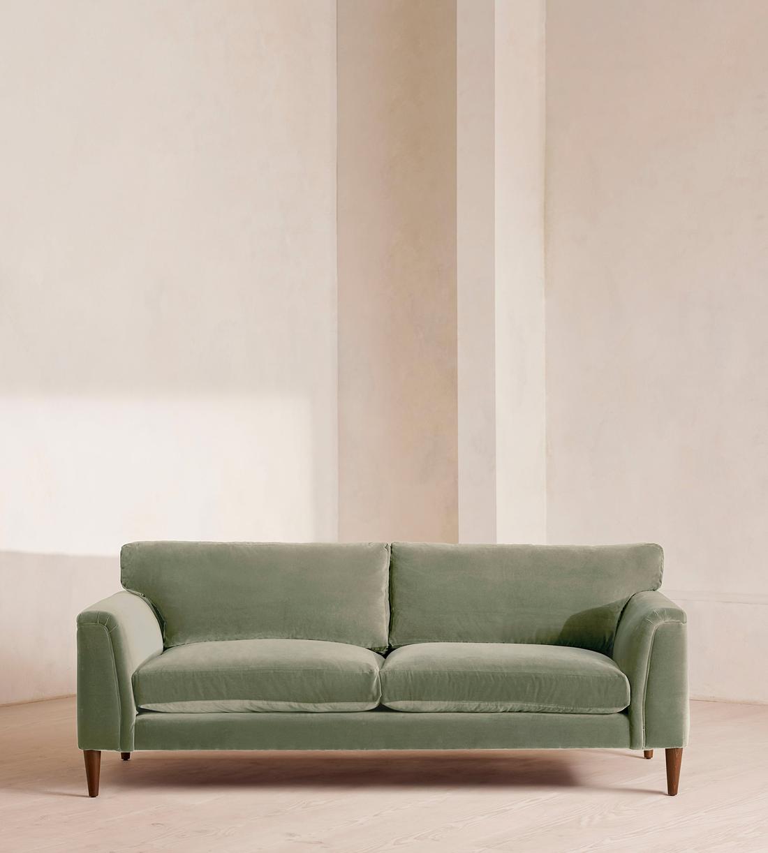 Reya Three Seater Sofa - Velvet - Seafoam - UK - Listing - Image 1