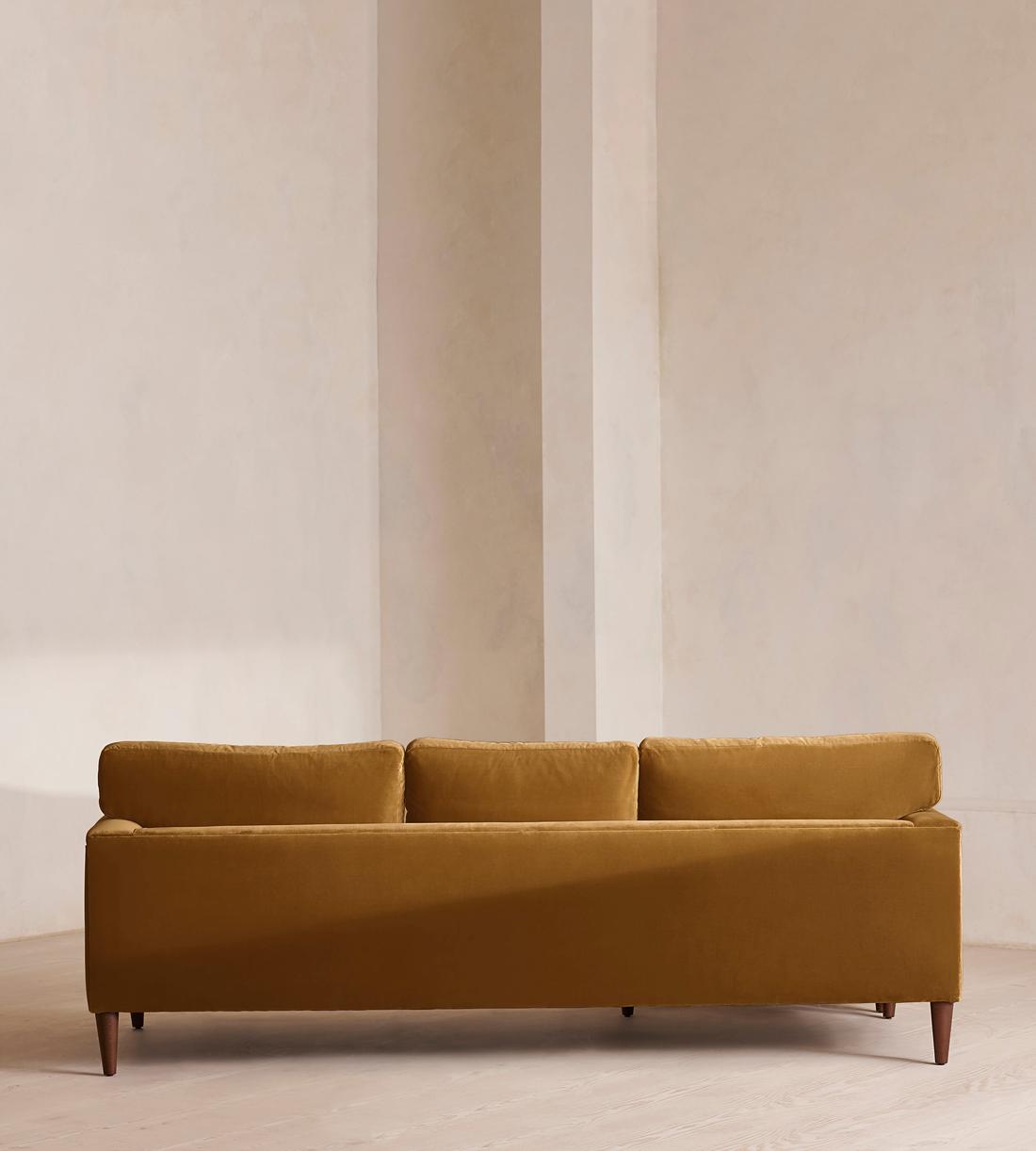 Reya Chaise-end Sofa - Velvet - Mustard - Images - Image 4