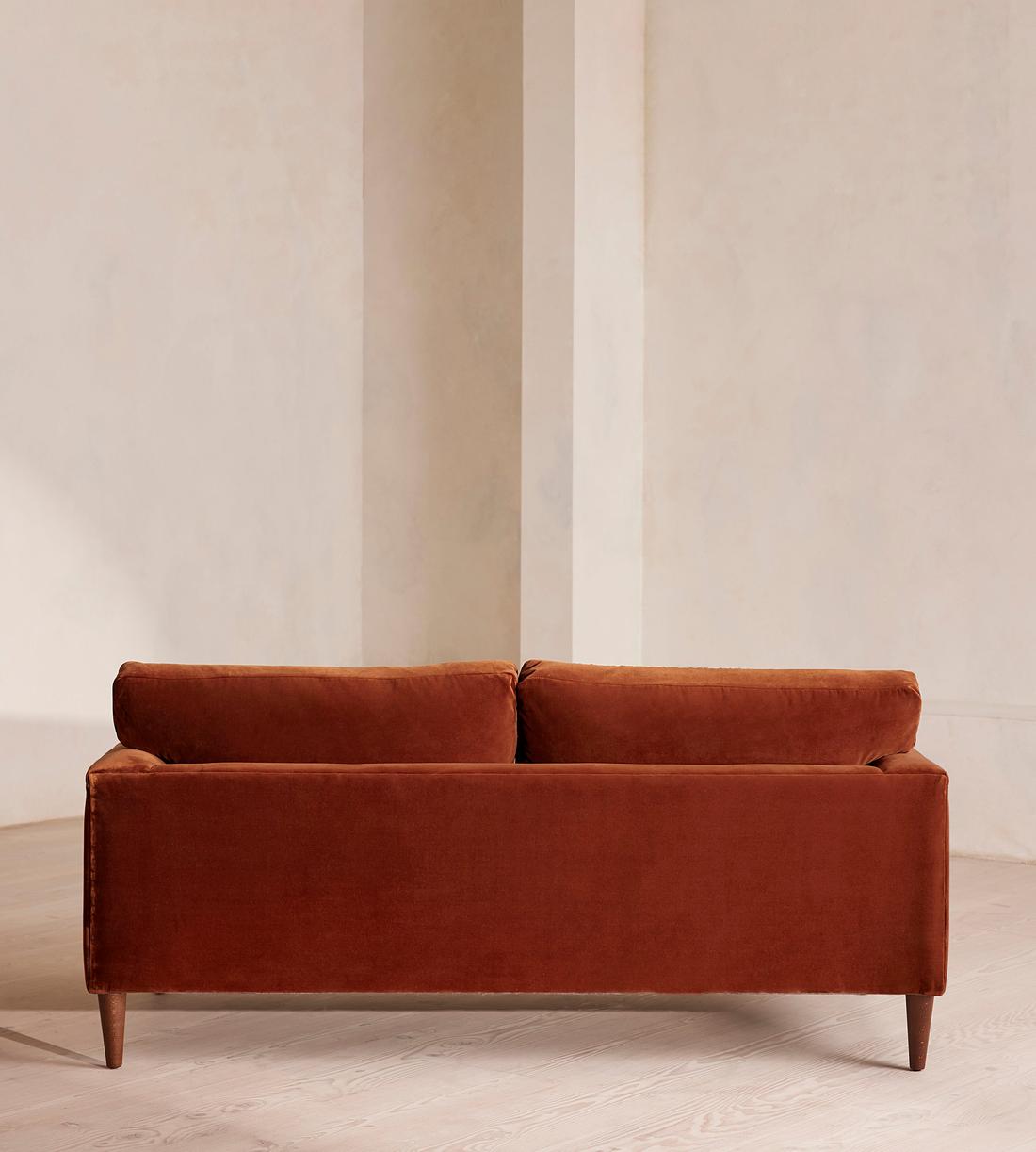 Reya Two Seater Sofa - Velvet - Rust - US - Images - Image 4