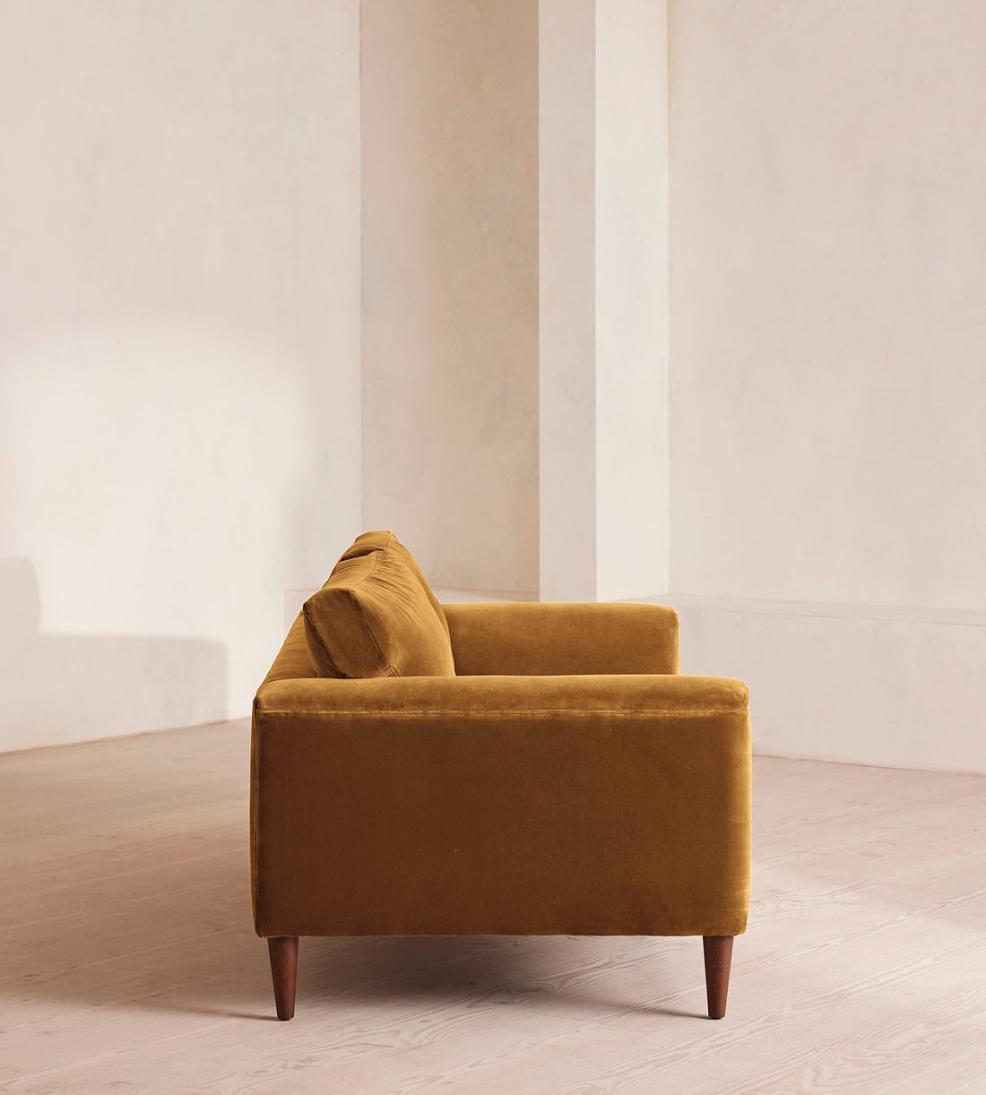 Reya Two Seater Sofa - Velvet - Mustard - US - Images - Image 3