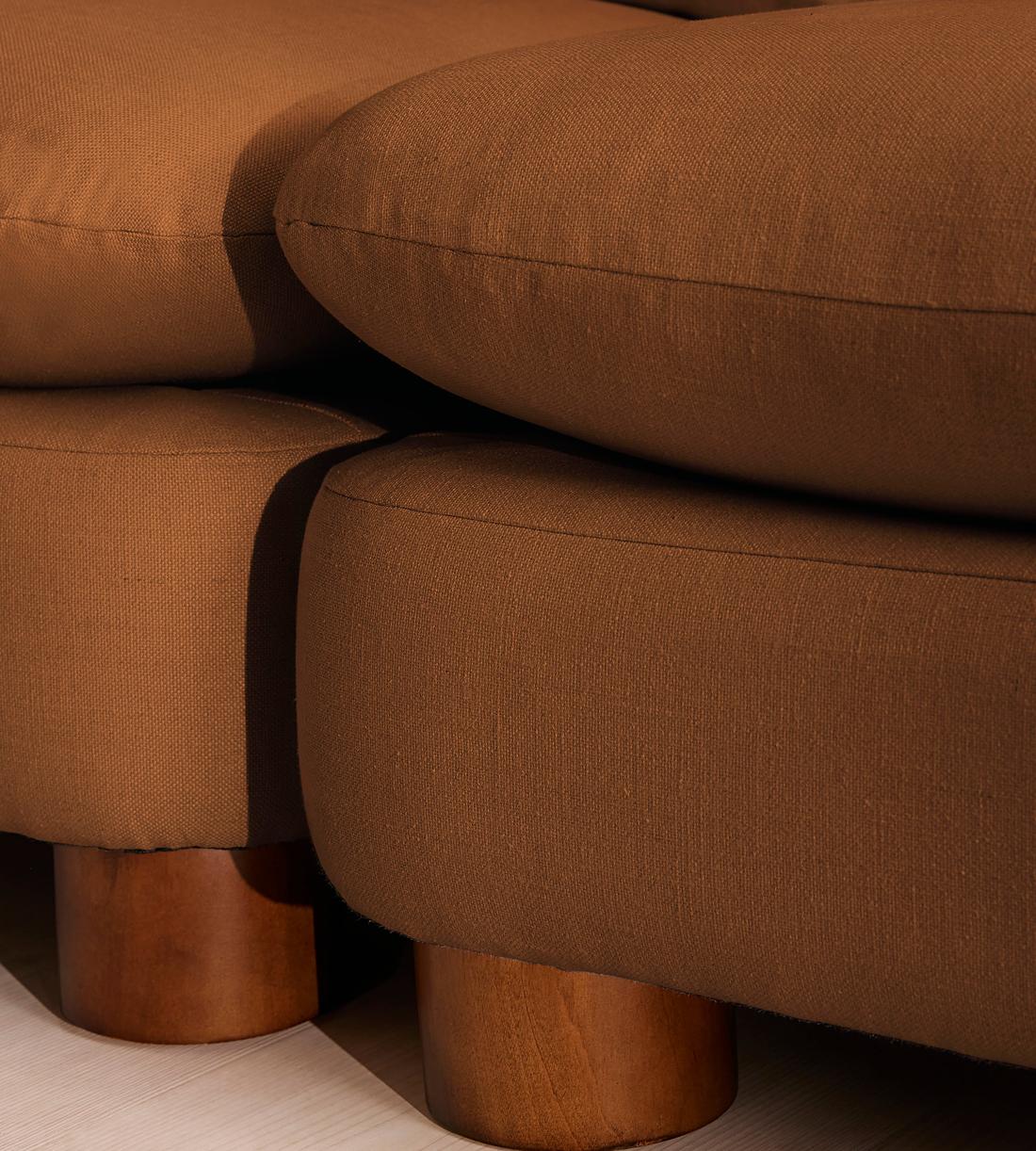 Vivienne Modular Sofa - L-Shape Sofa - Linen - Terracotta - UK - Images - Image 6