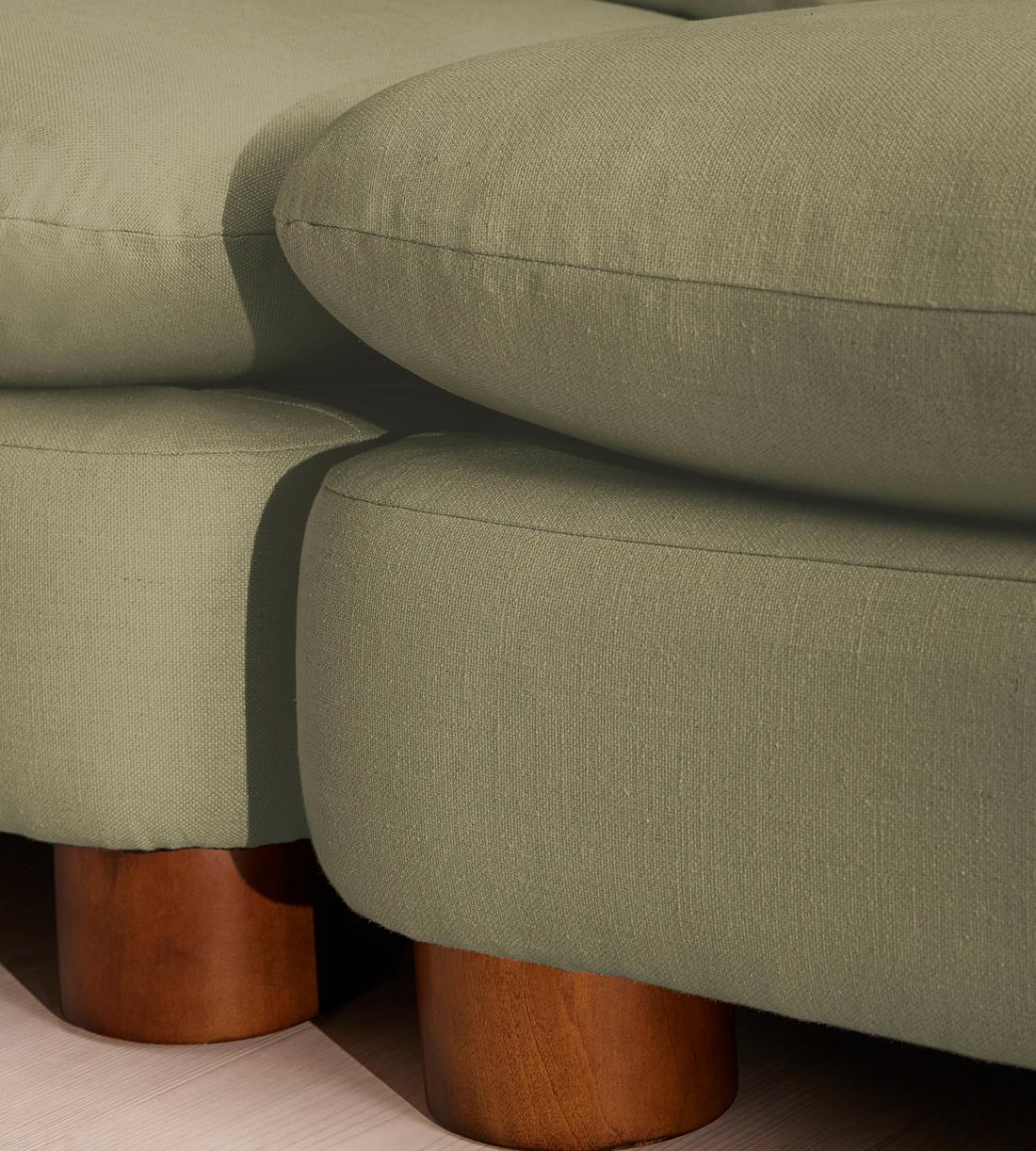 Vivienne Deeper Sit Modular Sofa - Corner Sofa - Linen - Sage - Images - Image 5