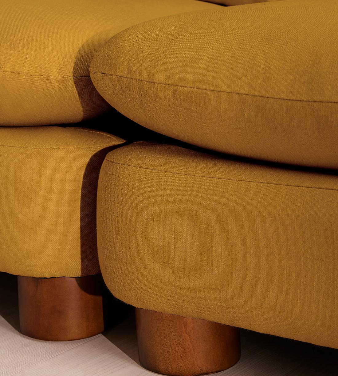 Vivienne Deeper Sit Sectional Sofa - Corner Sofa - Linen - Turmeric - US - Images - Image 5