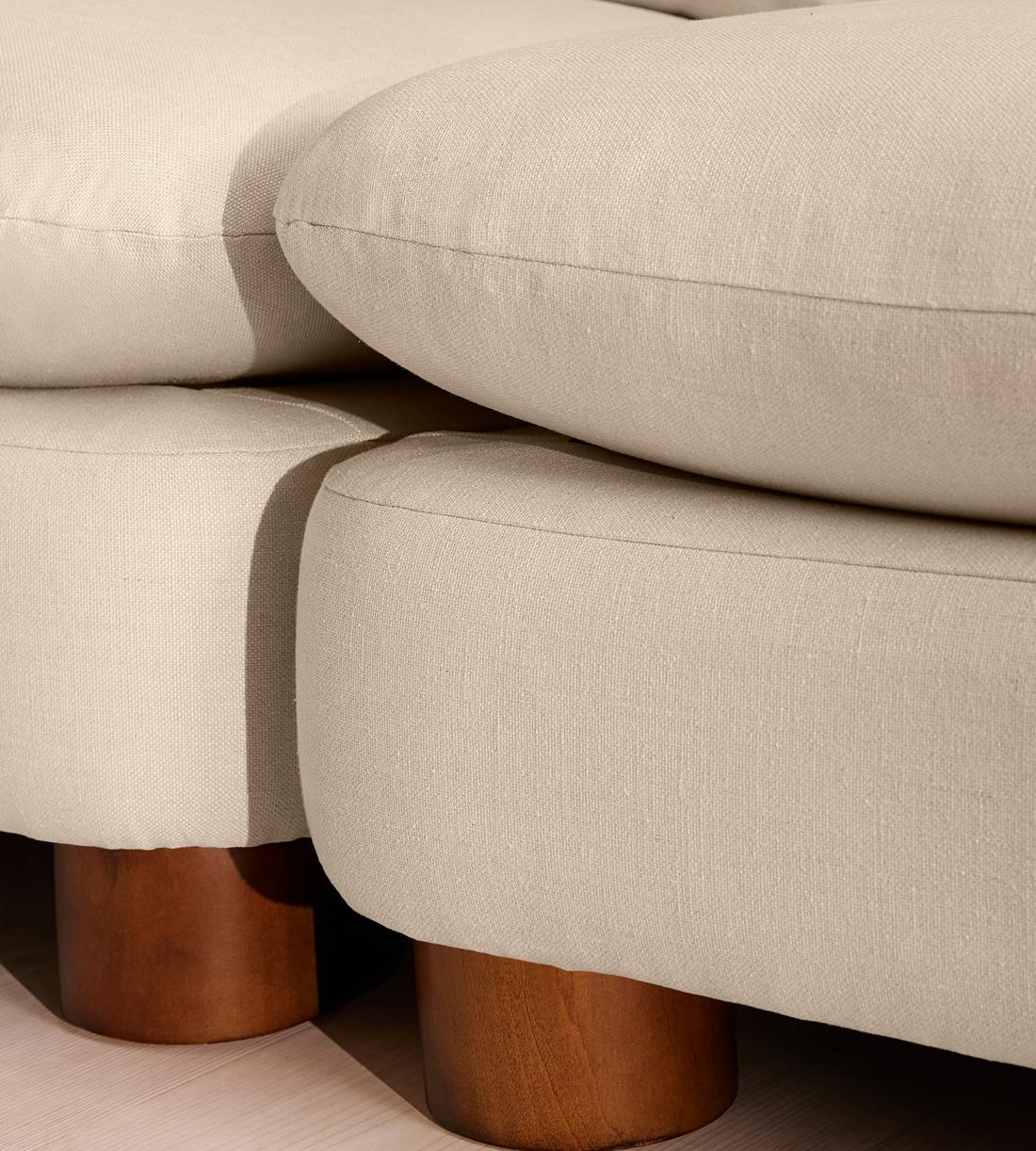 Vivienne Modular Sofa - Four Seater - Linen - Bisque - Images - Image 5