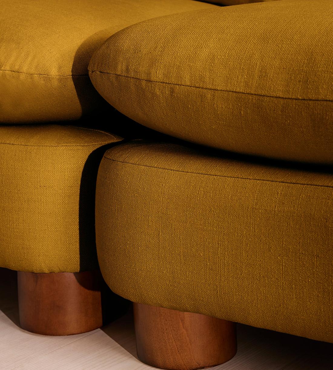 Vivienne Modular Sofa - Four Seater - Linen - Turmeric - UK - Images - Image 6