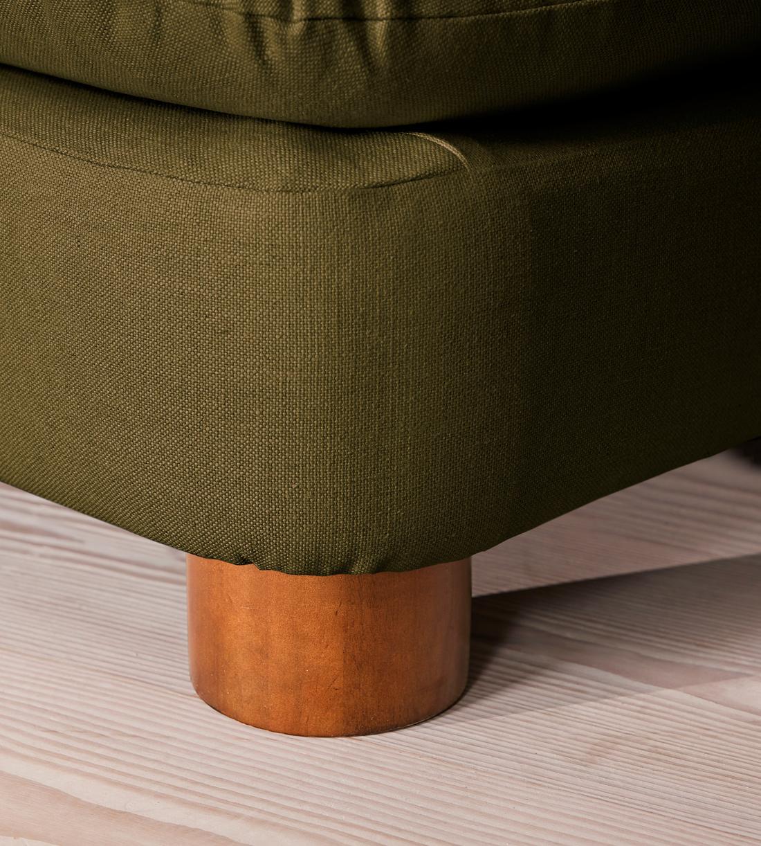 Vivienne Modular Sofa - Armless Module - Linen - Olive - Image 6
