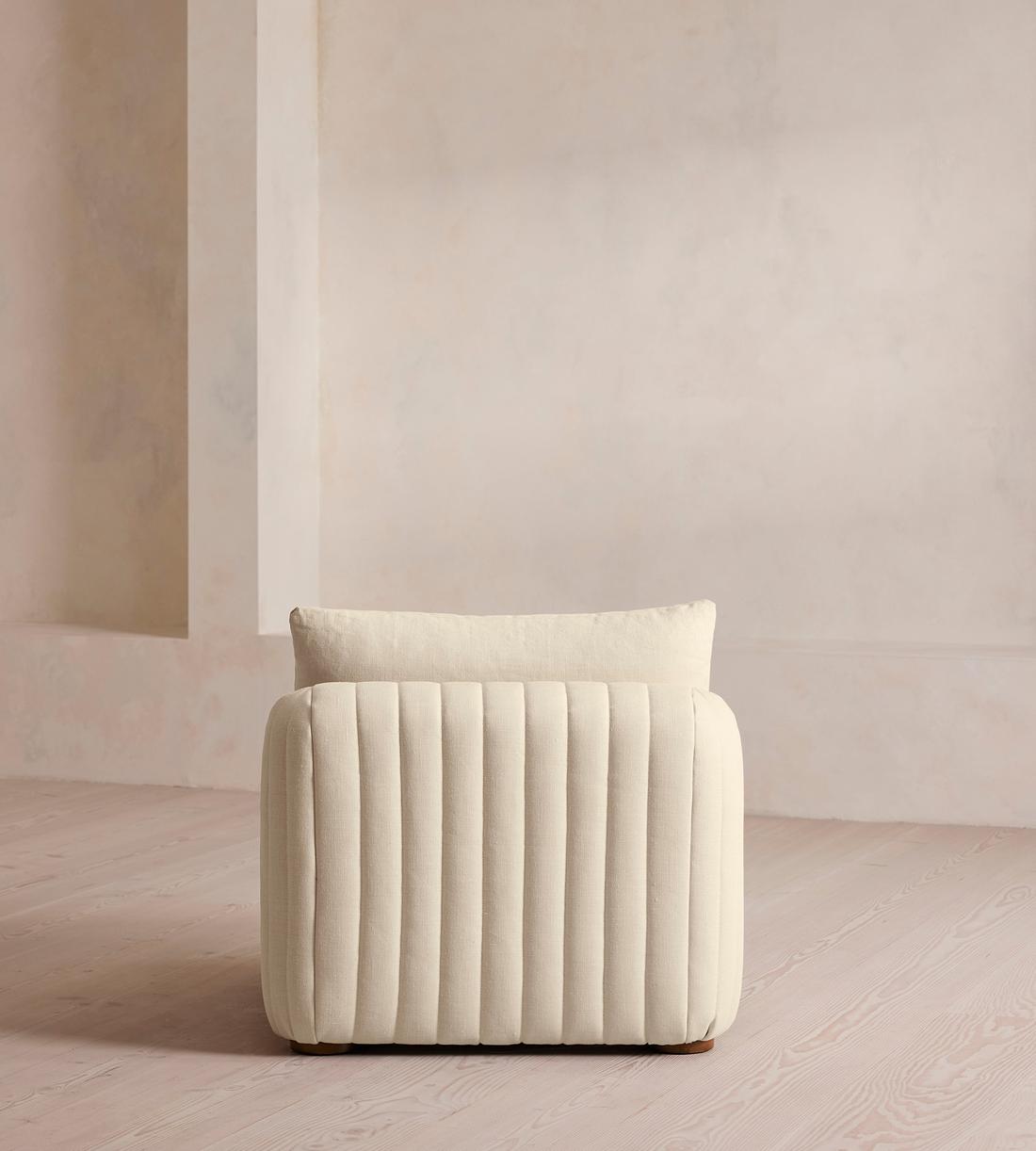 Vivienne Sectional Sofa - Armless Module - Linen - Bisque - US - Image 4