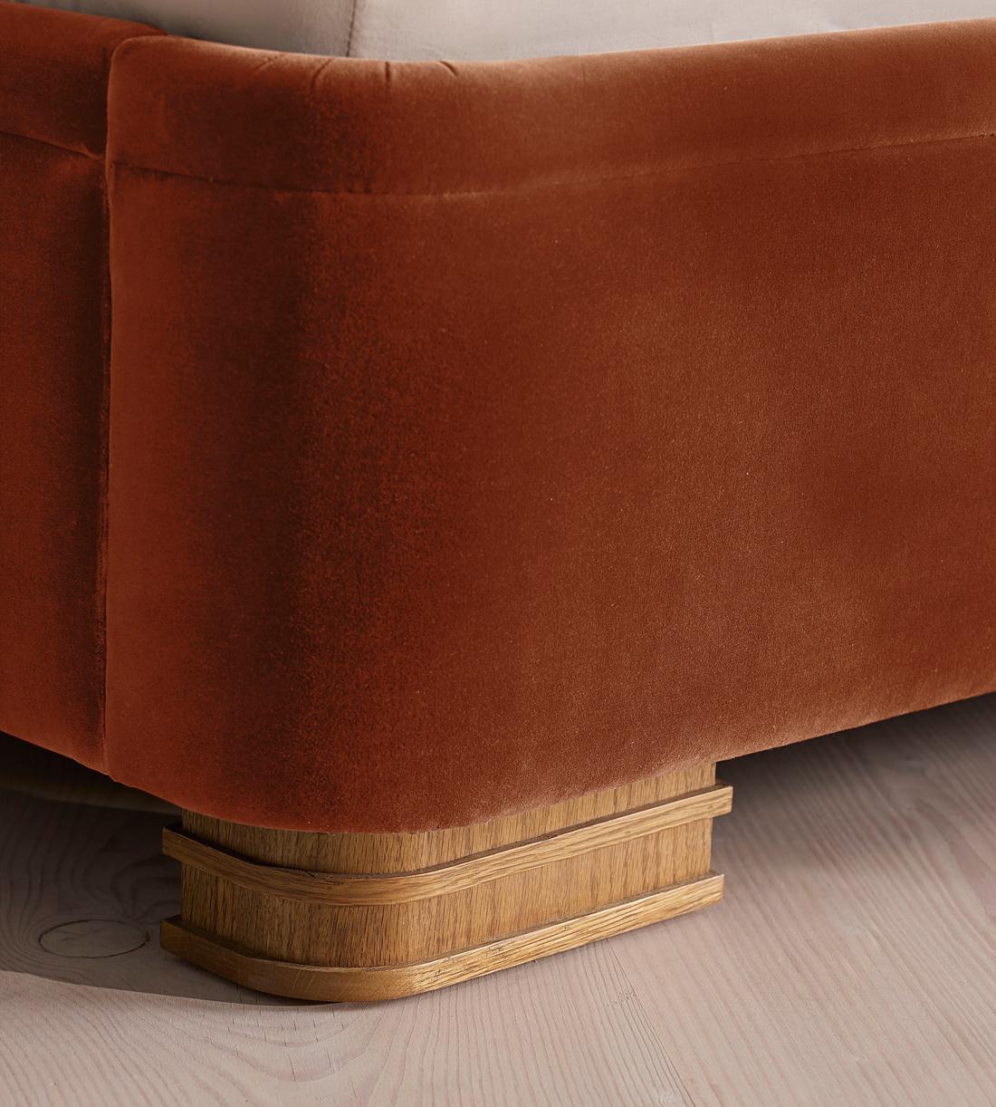 Angus Bed - King - Velvet - Rust - US - Images - Image 5