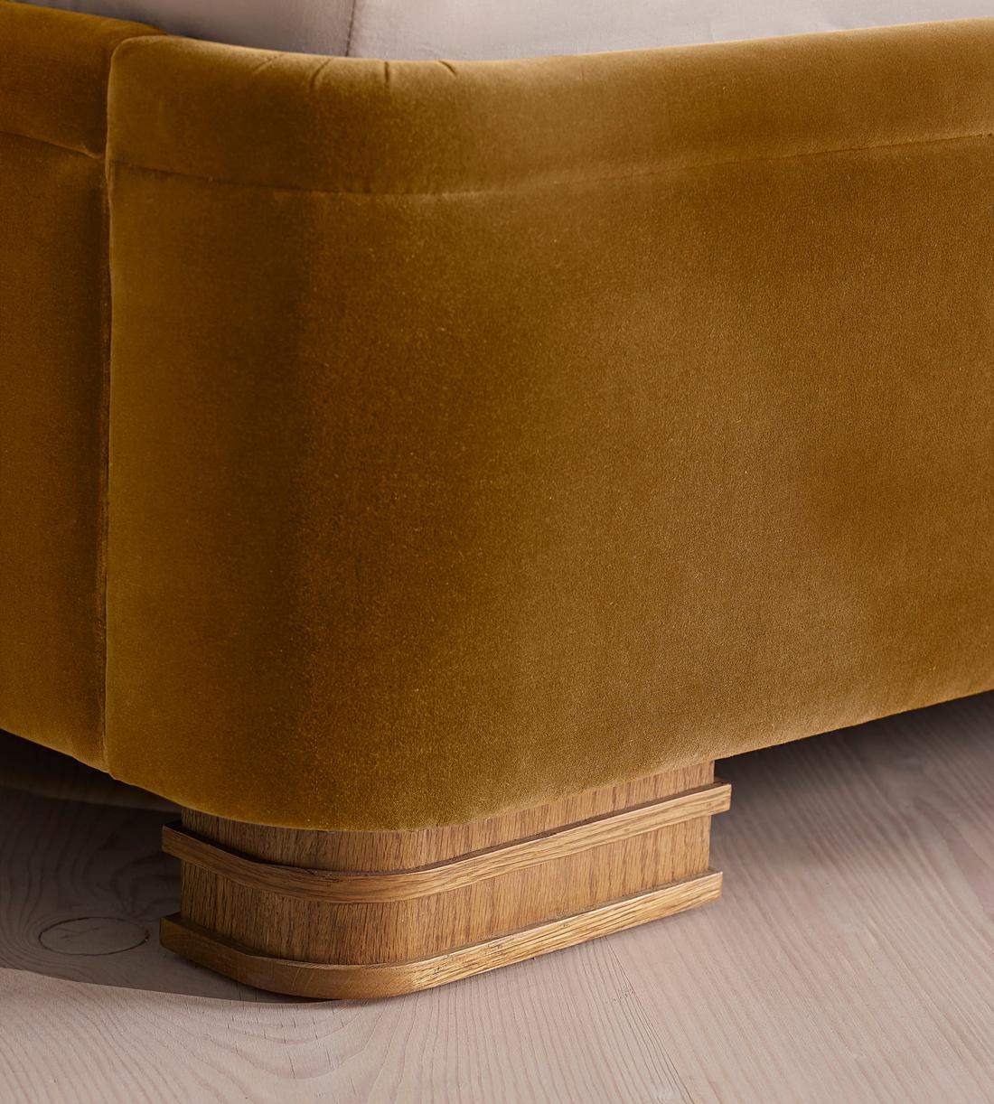 Angus Bed - King - Velvet - Mustard - US - Images - Image 5