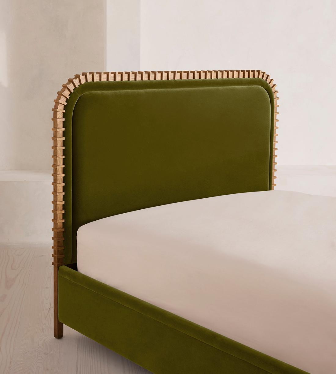 Angus Bed - King - Velvet - Olive - Images - Image 4