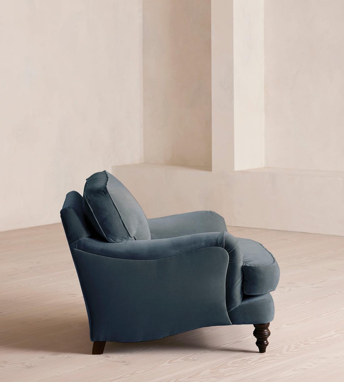Arundel Loveseat - Velvet - Grey Blue - Images - Image 3