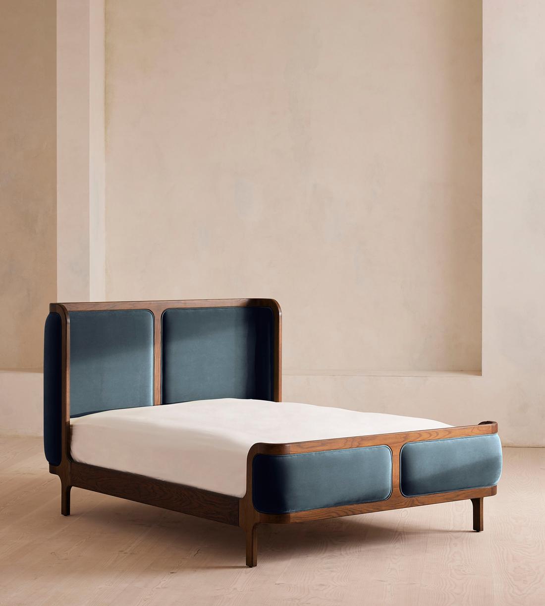 Belsa Bed - Super king - Velvet - Grey Blue - Listing - Image 1