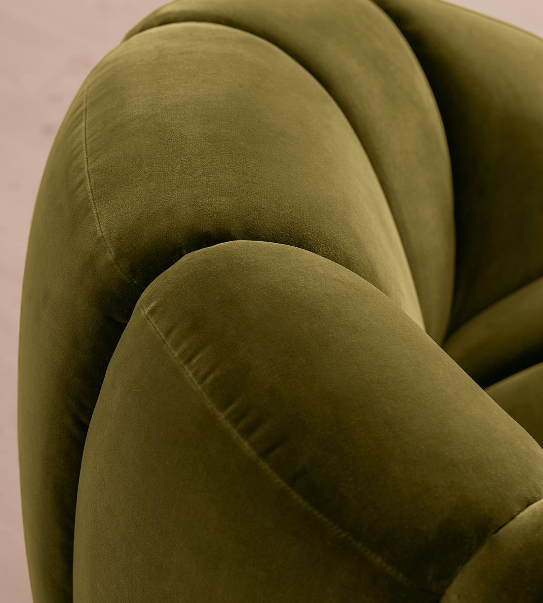 Garret Armchair - Velvet - Olive - US - Images - Image 6