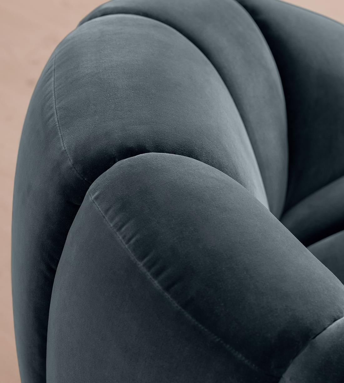 Garret Armchair - Velvet - Grey Blue - Images - Image 5