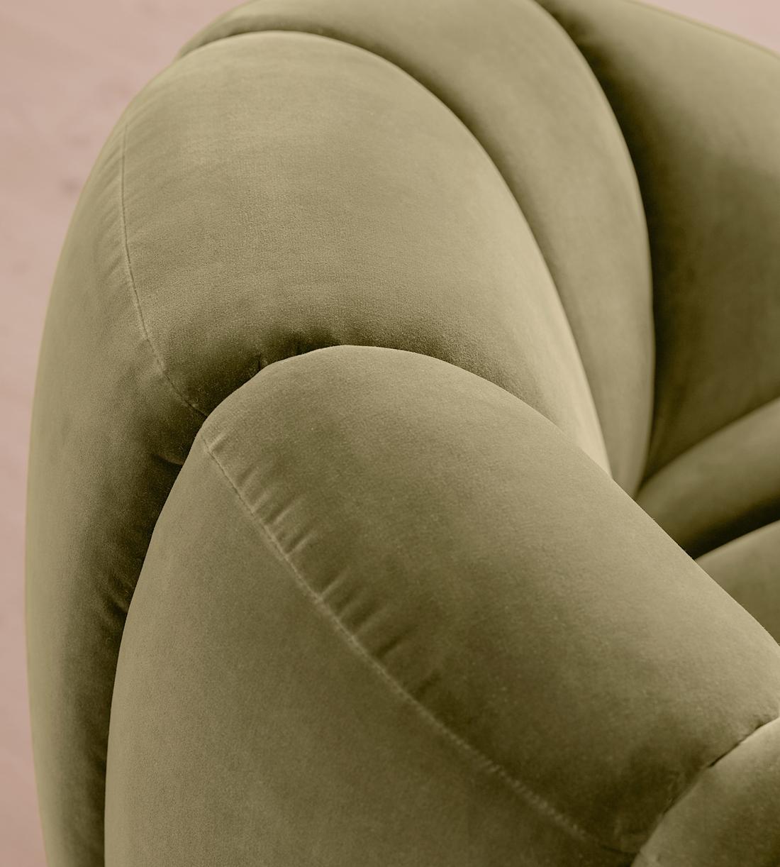 Garret Armchair - Velvet - Lichen - US - Images - Image 5
