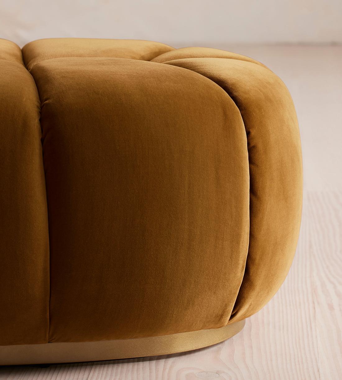 Garret Footstool - Velvet - Mustard - US - Images - Image 4