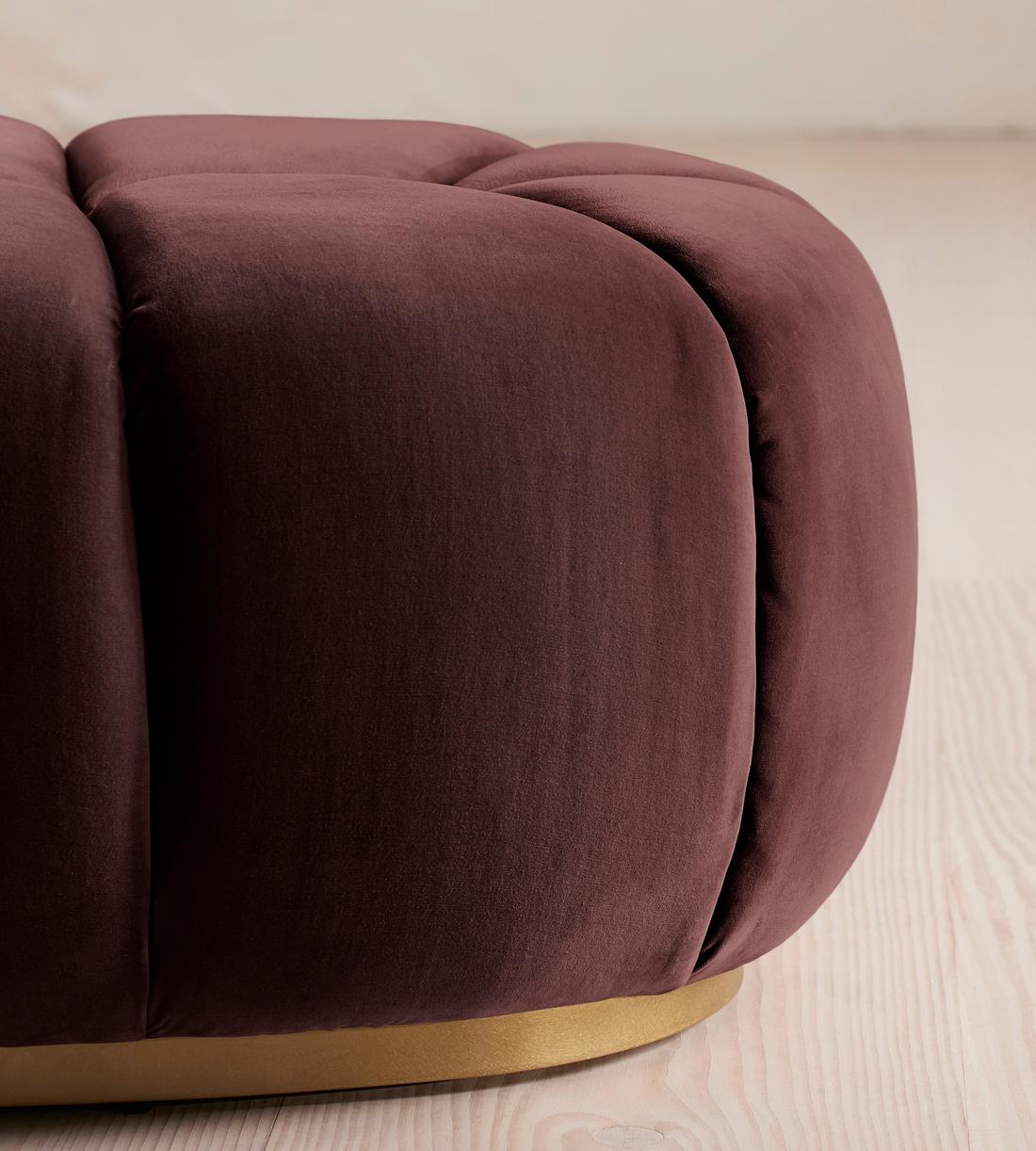Garret Footstool - Velvet Aubergine - UK - Images - Image 4