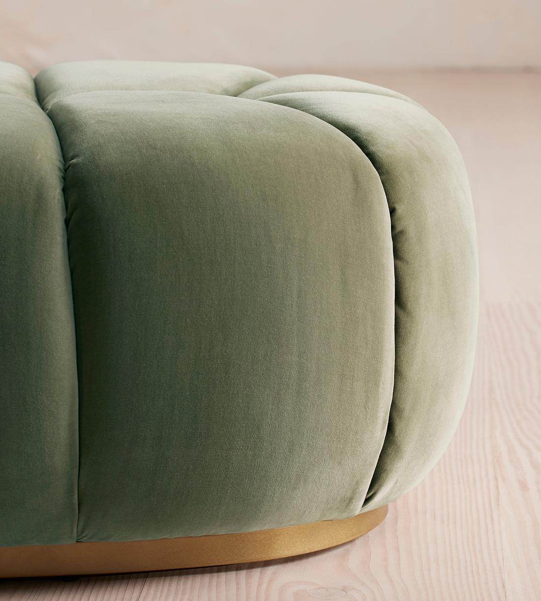 Garret Footstool - Velvet Seafoam - UK - Images - Image 4