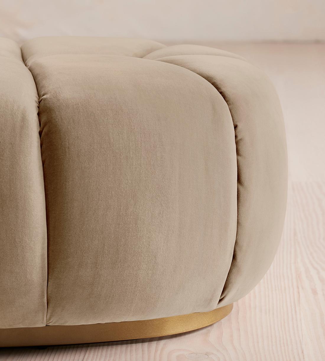 Garret Footstool - Velvet Oyster - US - Images - Image 4