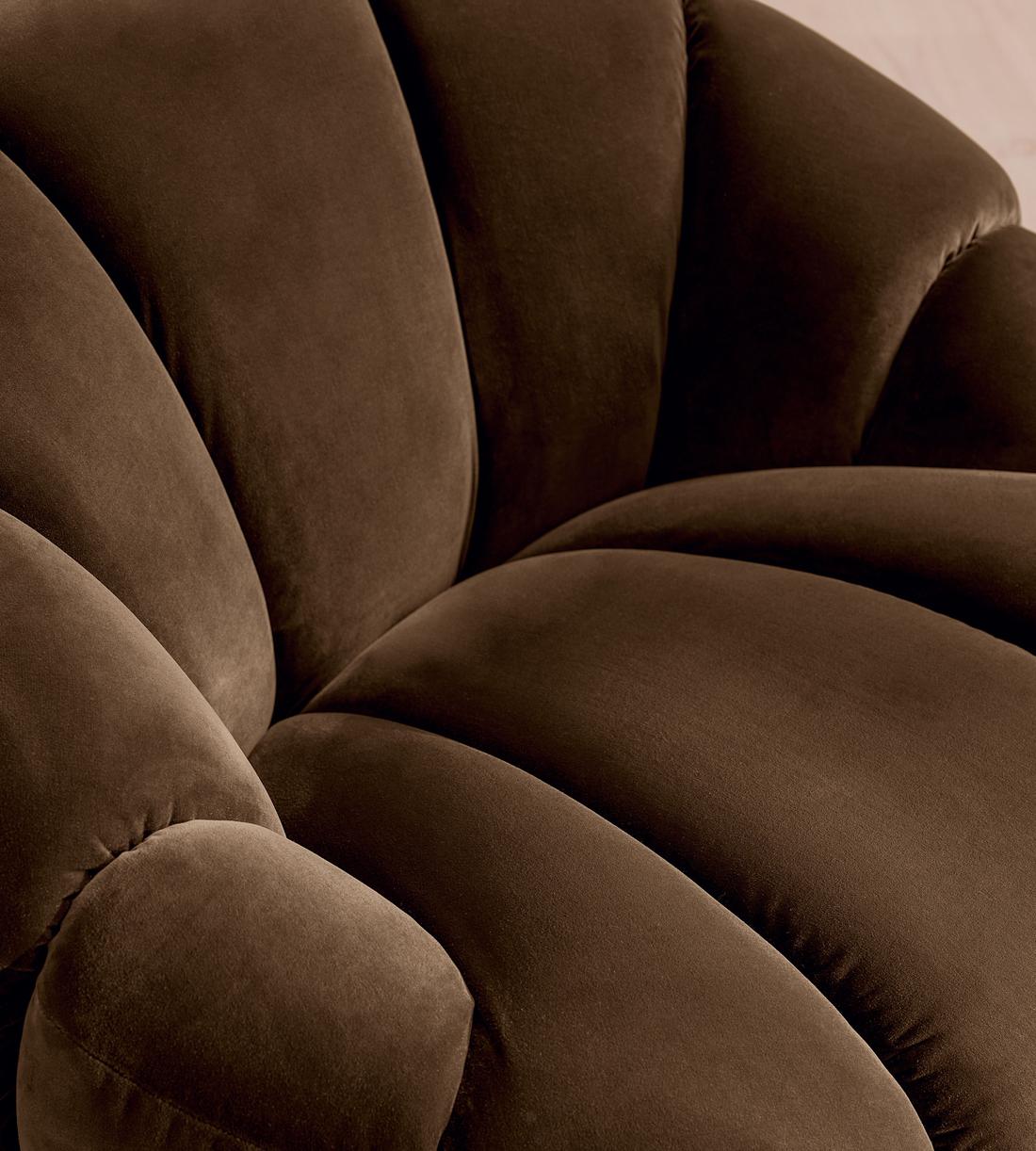 Garret Armchair - Velvet - Chocolate Brown - Images - Image 6