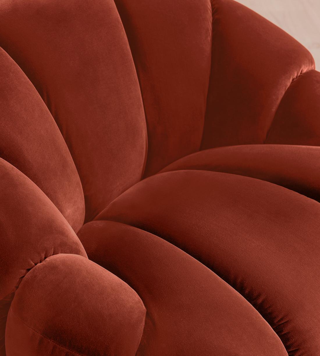 Garret Armchair - Velvet - Rust - Images - Image 6