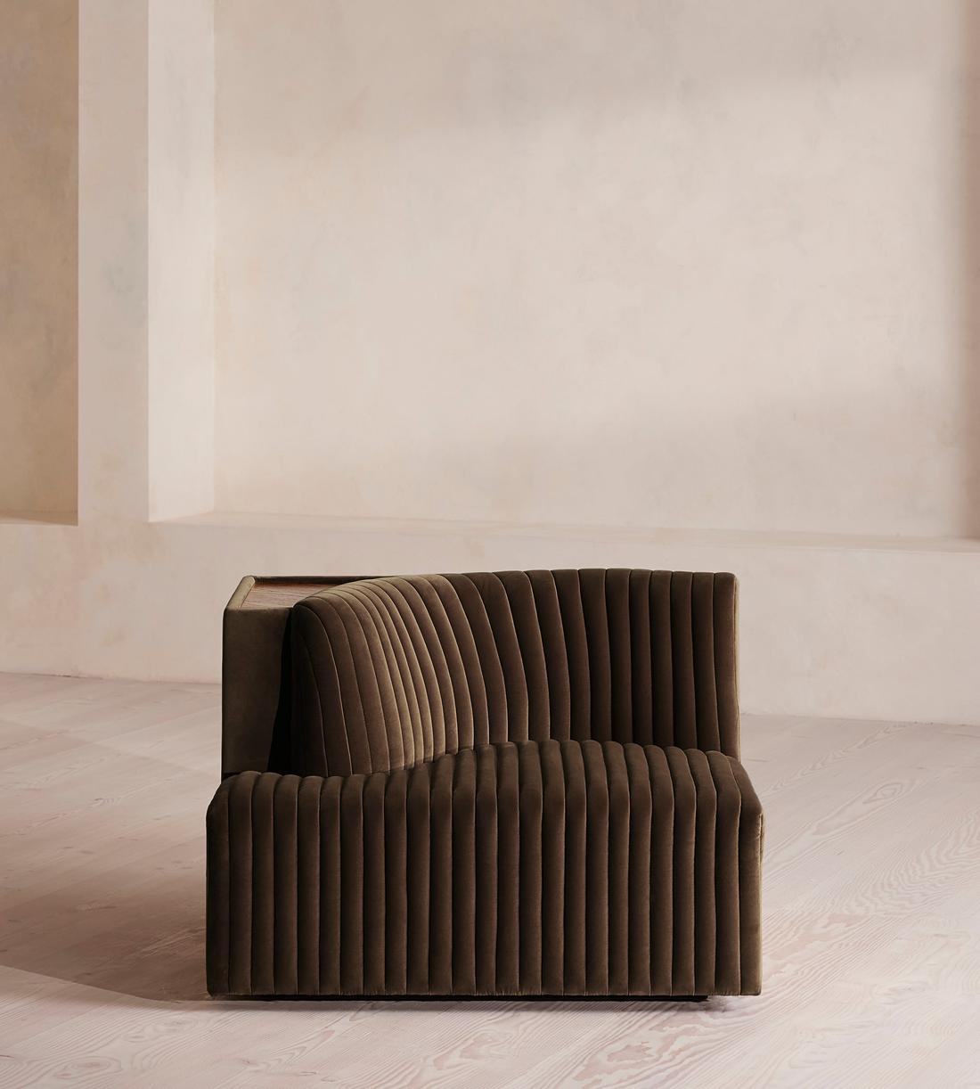 Hamish Sectional Sofa - Right Arm Module - Velvet - Chocolate - US - Image 1