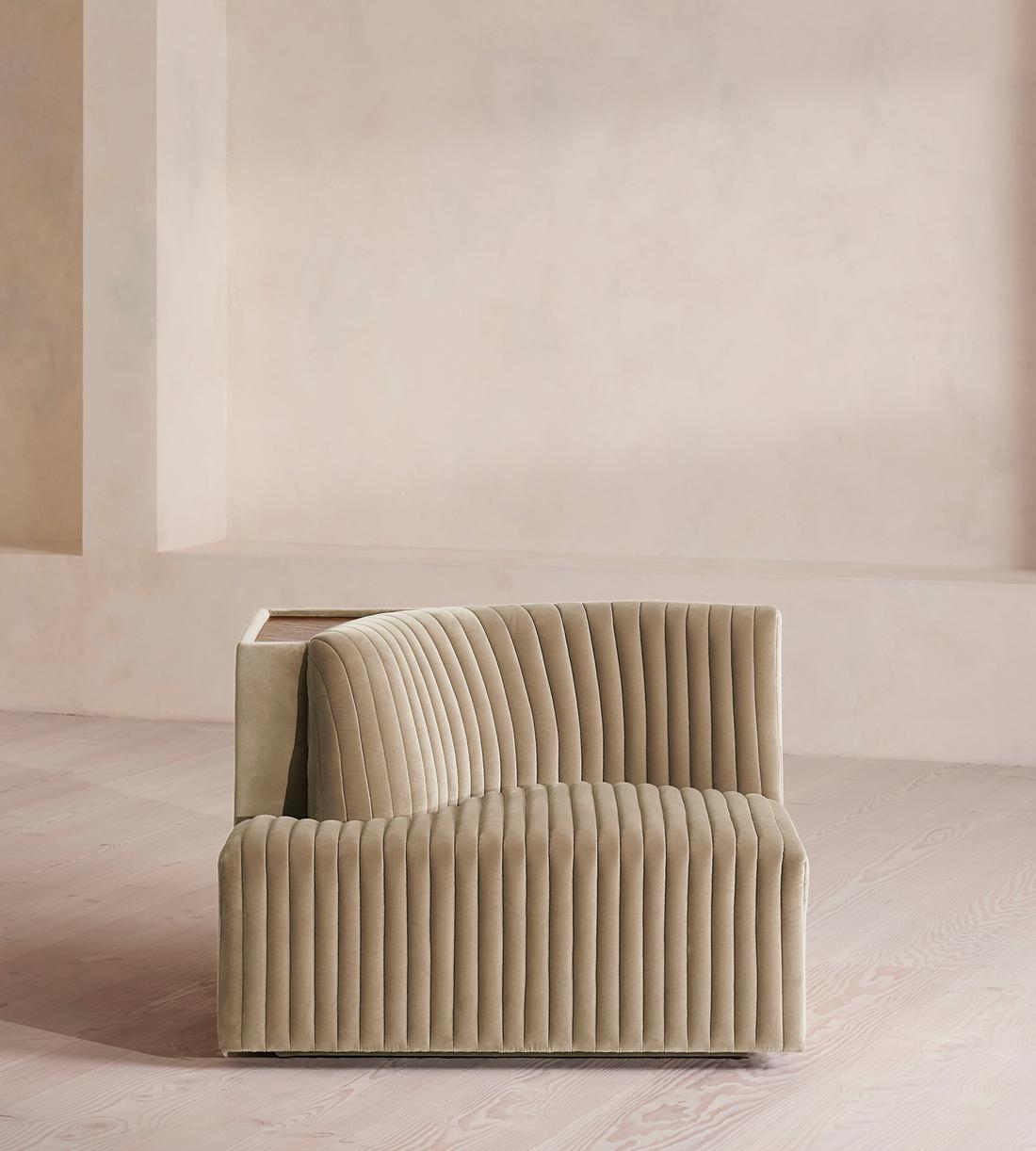 Hamish Sectional Sofa - Corner Module - Velvet - Oyster - US - Image 1