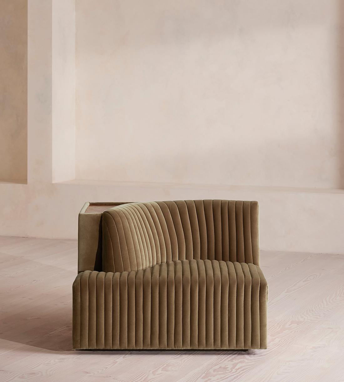 Hamish Sectional Sofa - Corner Module - Velvet - Truffle - US - Image 1