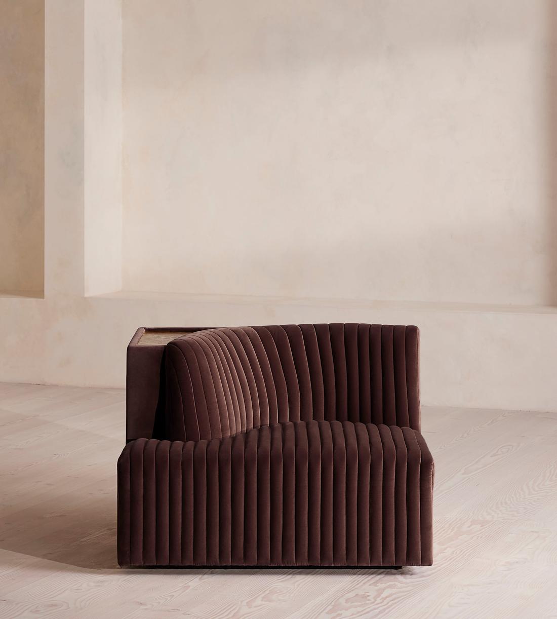 Hamish Modular Sofa - Corner Module - Velvet - Aubergine - UK - Image 1