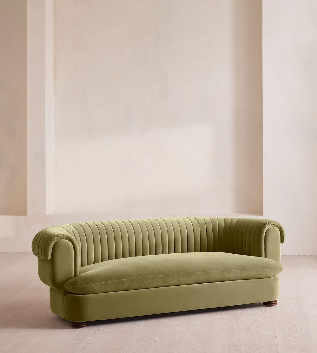 Rava Three Seater Sofa - Velvet - Lichen - Listing - Image 2