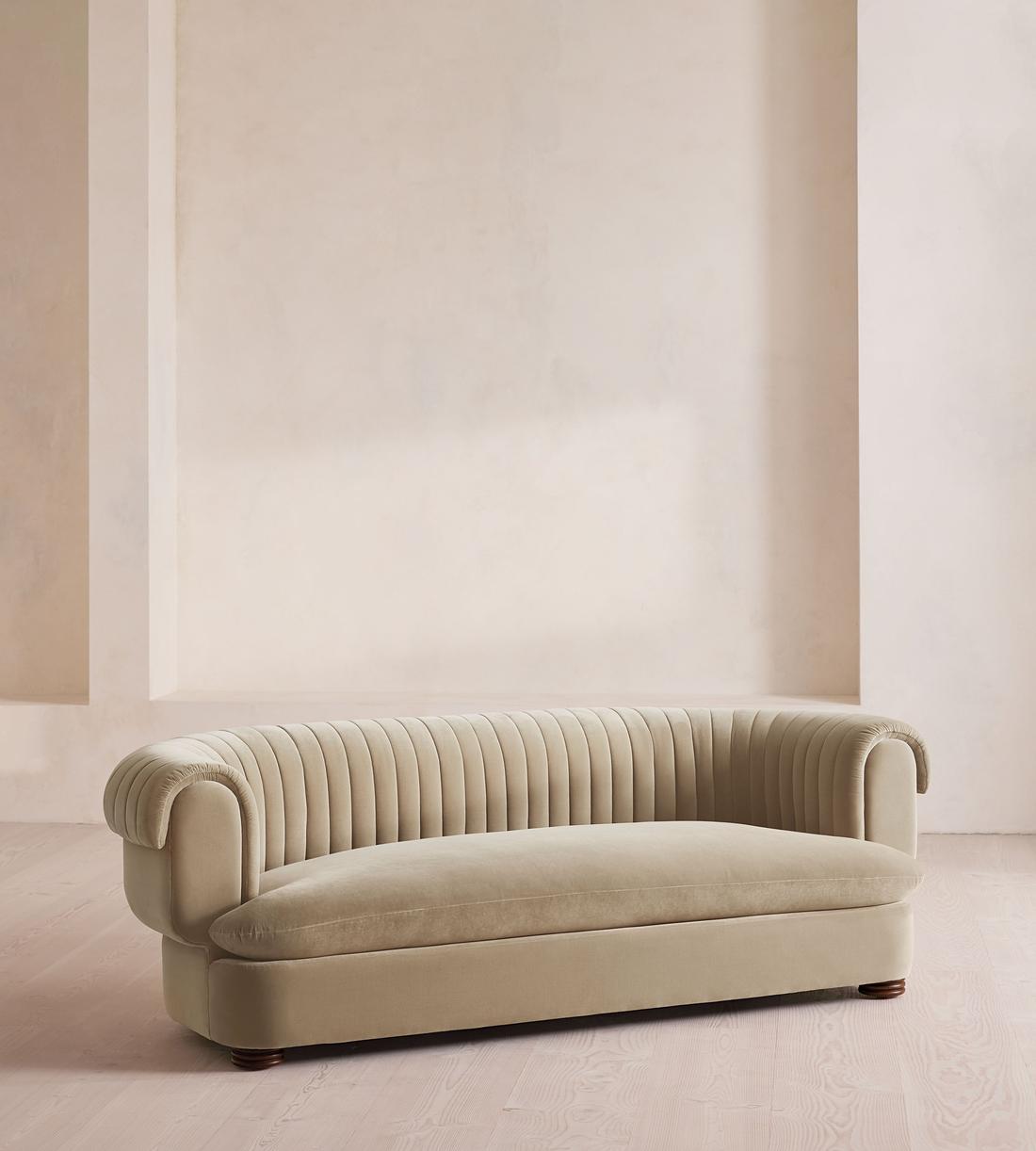 Rava Three Seater Sofa - Velvet - Oyster - US - Listing - Image 2