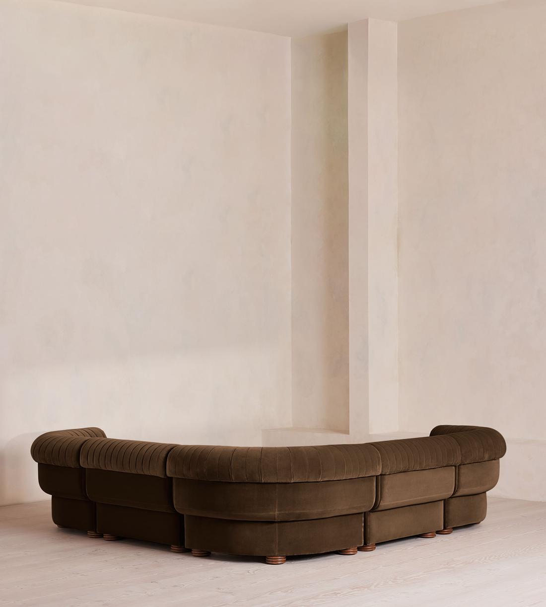 Rava Modular Sofa - Corner Sofa - Velvet - Chocolate - Images - Image 3