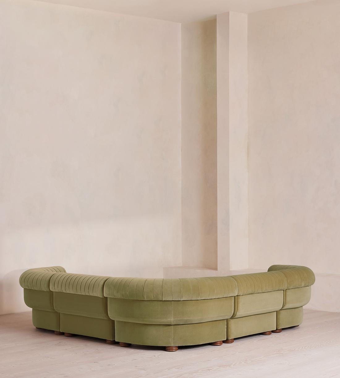 Rava Modular Sofa - Corner Sofa - Velvet - Lichen - Images - Image 3