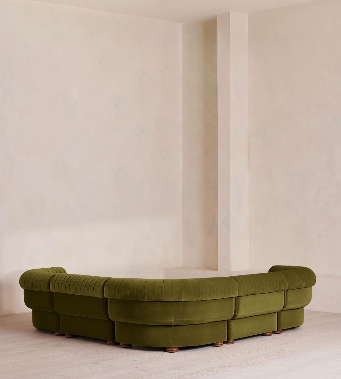 Rava Modular Sofa - Corner Sofa - Velvet - Olive - Images - Image 3